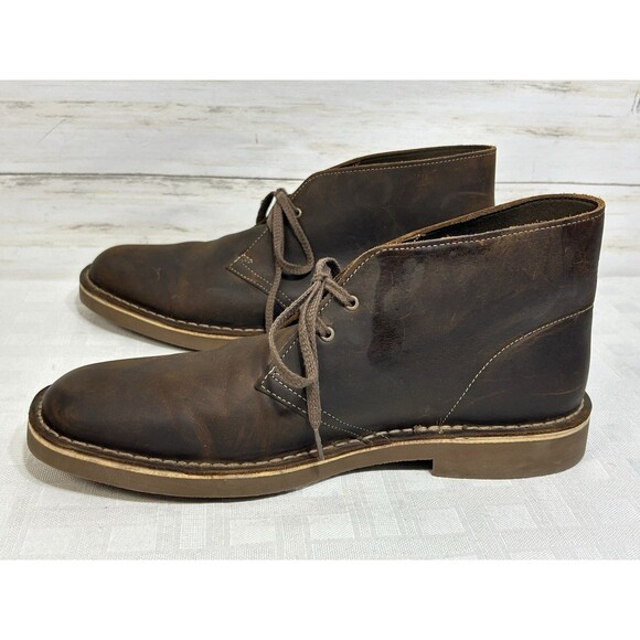 Clarks Collection Mens Size 12 M Brown Leather Classic Desert Chukka Boots shoe main image 14